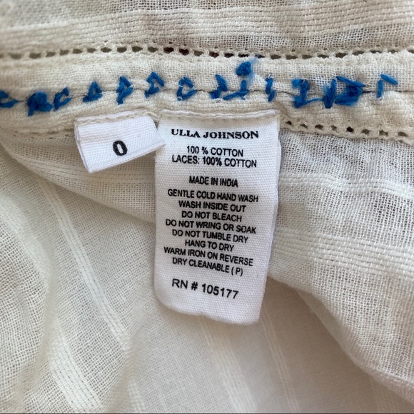 Ulla Johnson | Mila Embroidered Boho Blouse Top With Tassels - Picture 8 of 8